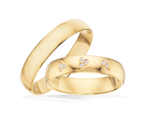 Vielsesringe med hjerte - Scrouples