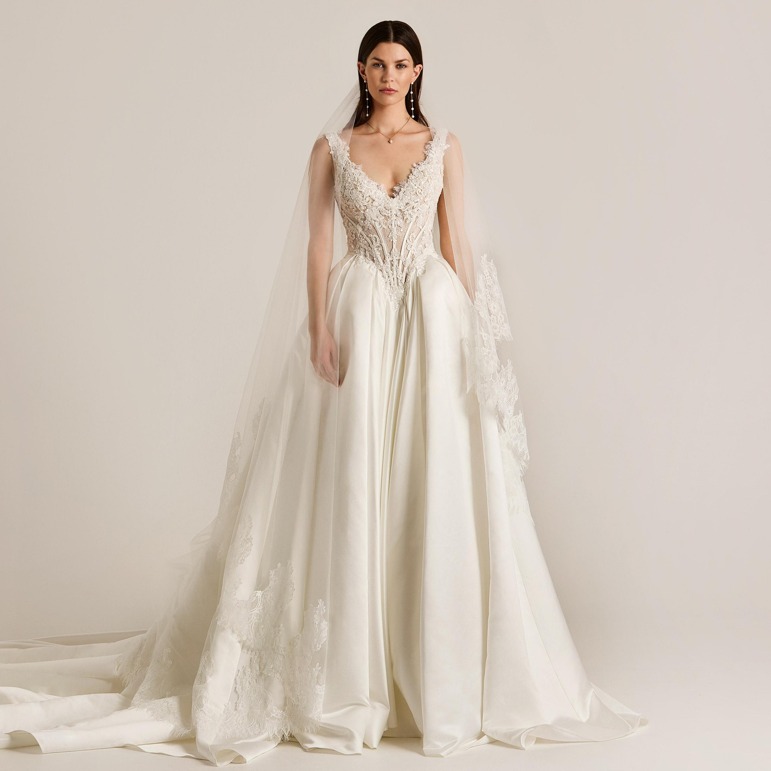 Basque waist - brudekjole 08-4722-CRT fra LILLY