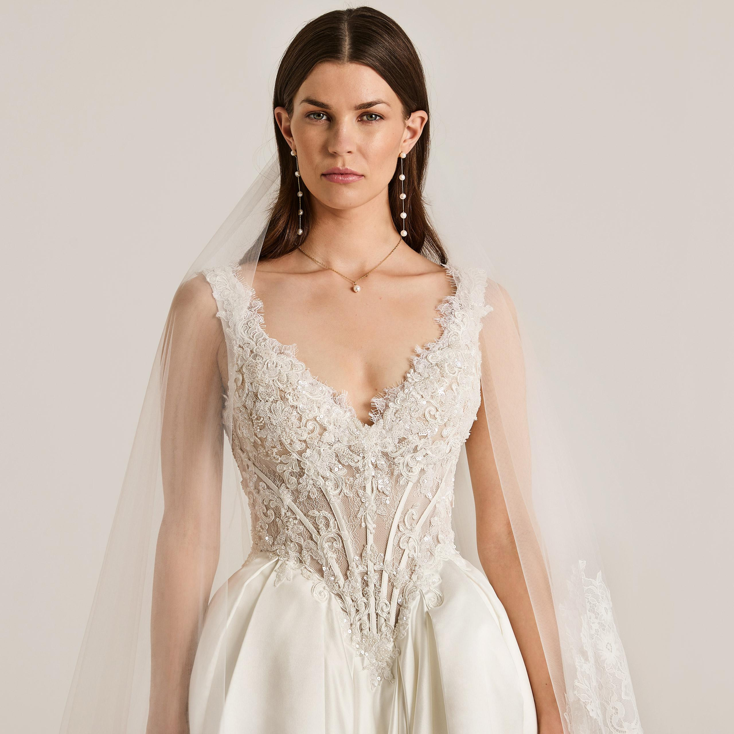 Basque waist - brudekjole 08-4722-CRT fra LILLY